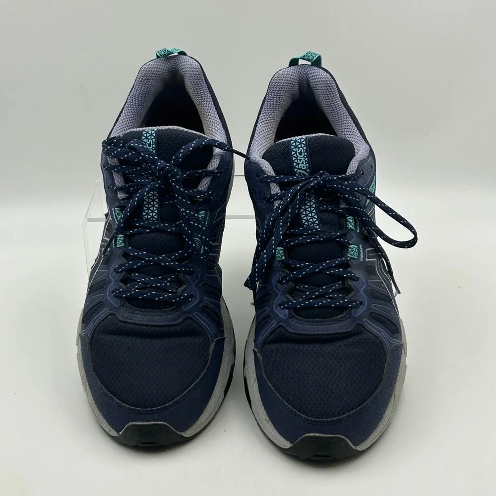 Asics Gel-Venture 7 Running Shoes Womens 9.5 Navy Blue Teal Trail Gorpcore